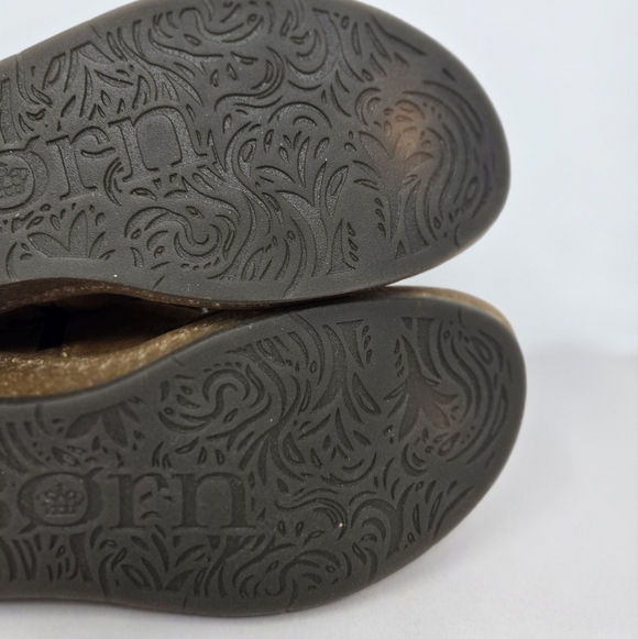 Born Viana Rust Suede Womens Booties Sz 8 Casual Comfort Mocassin Distress Look - Picture 7 of 9